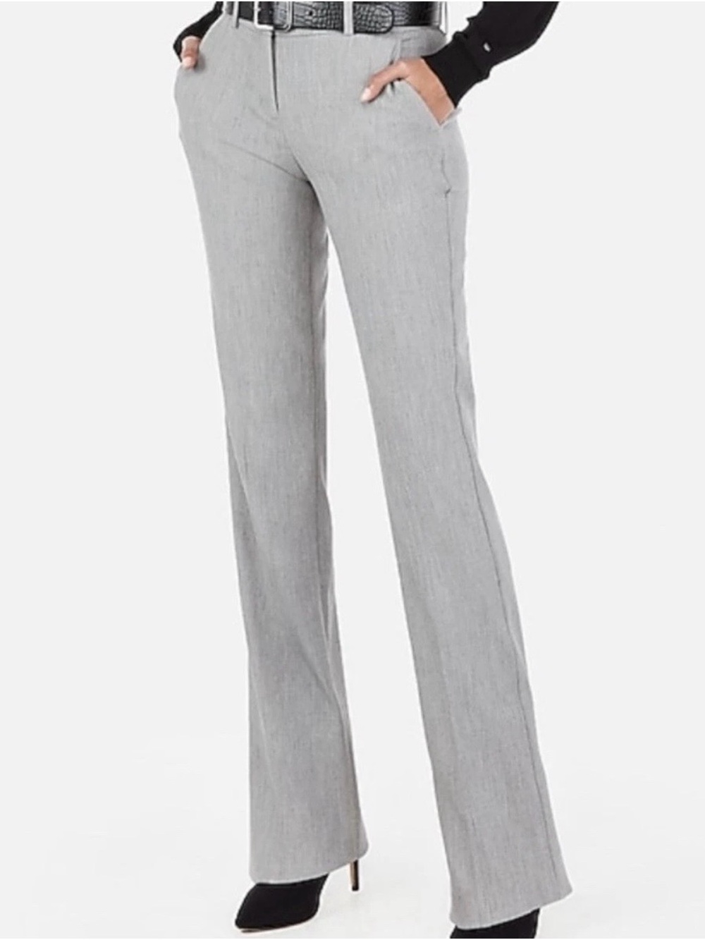 Express NWOT Light Gray Boot Cut COLUMNIST Dress Pants 8